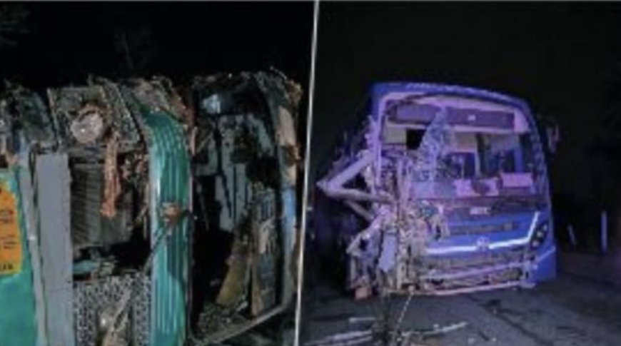 12 Killed In Head-On-Collision  Between Two Buses In Ganjam Dist