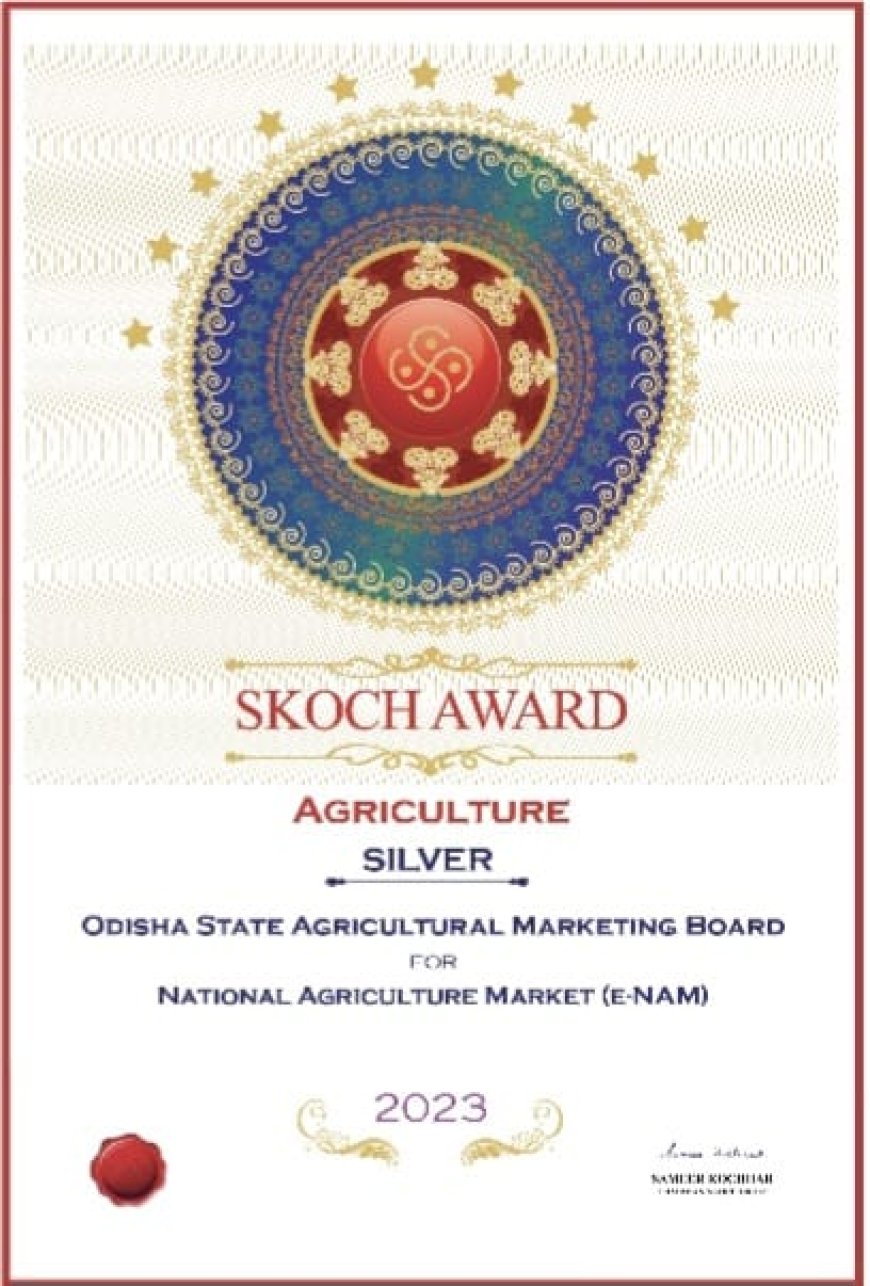 “SKOCH Award 2023” to OSAM Board for eNAM, Co-op Minister Congratulates Team