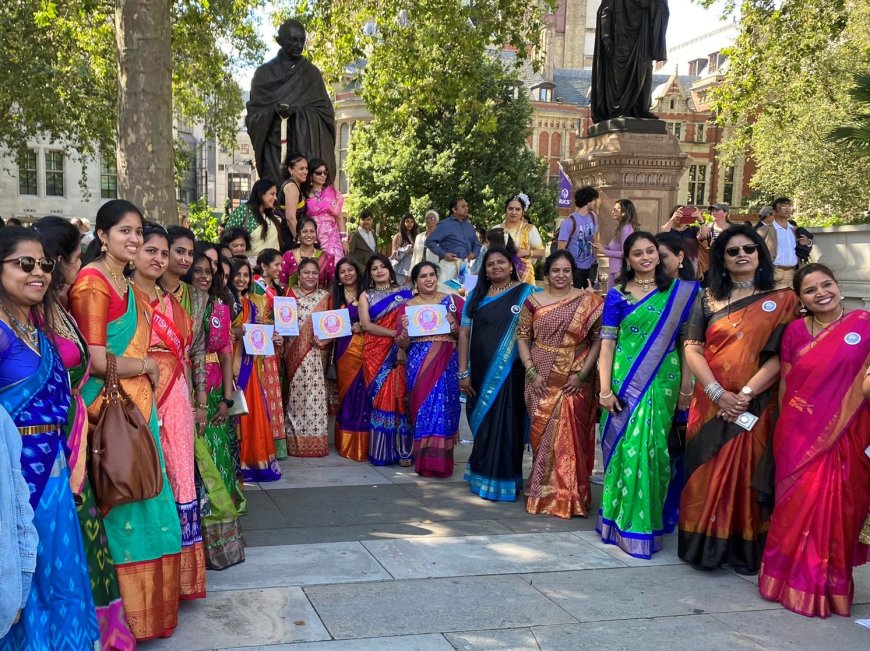 National Handloom Day: Sarees Dazzle on London Street, Courtesy BWIS