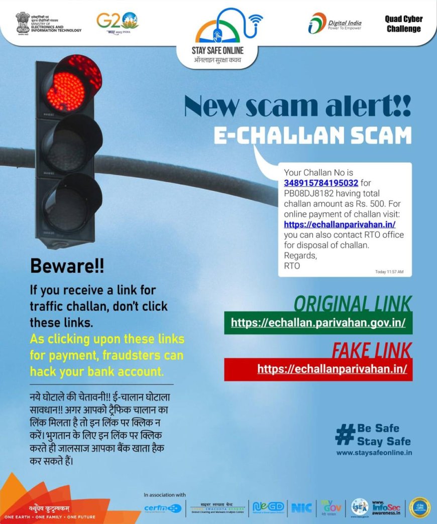 Check Before You Pay Online: Transport Dept Issues Alert on Fake E-Challan Link