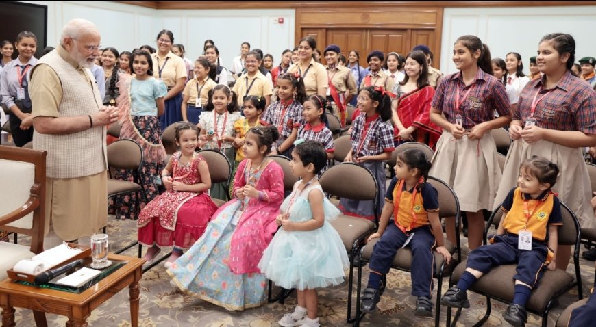 PM Ties Rakhi With Little Ones, PMO Shares Cute Photos