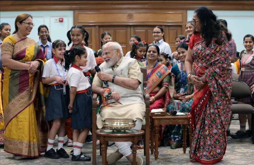 PM Ties Rakhi With Little Ones, PMO Shares Cute Photos