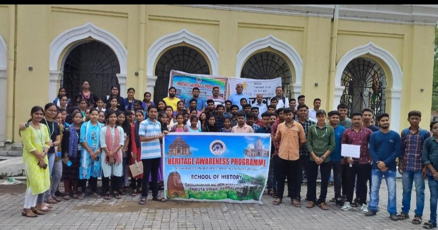 School of History, GMU & INTACH Organise Heritage Walk in Sambalpur