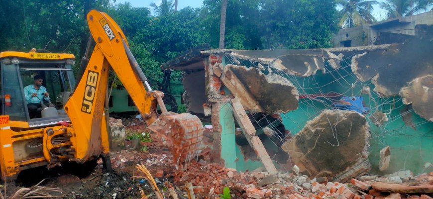 Two Eviction & Demolition Programmes by BDA in Pokhariput Area to Remove Encroachment